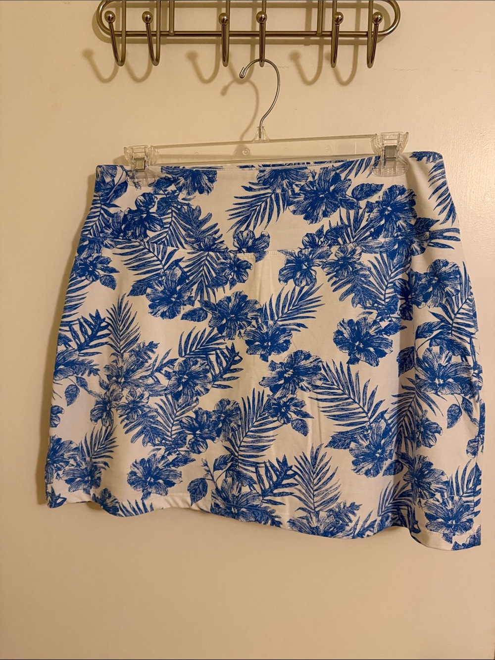 Blue Floral Print Skort - Women